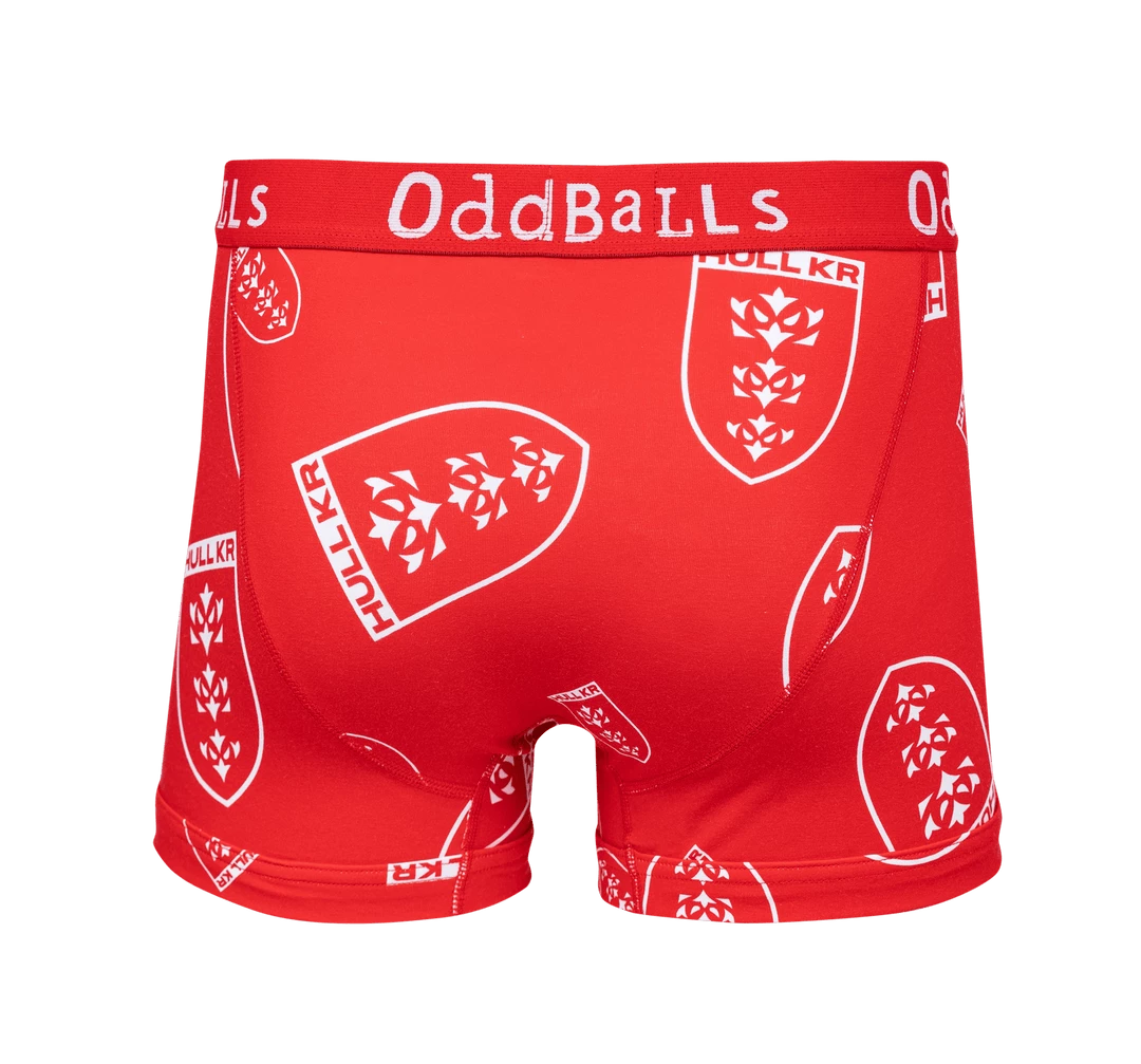 Outlet 😀 OddBalls Hull KR - Red - Mens Boxer Shorts 😍 4 OddBalls Hull KR - Red - Mens Boxer Shorts