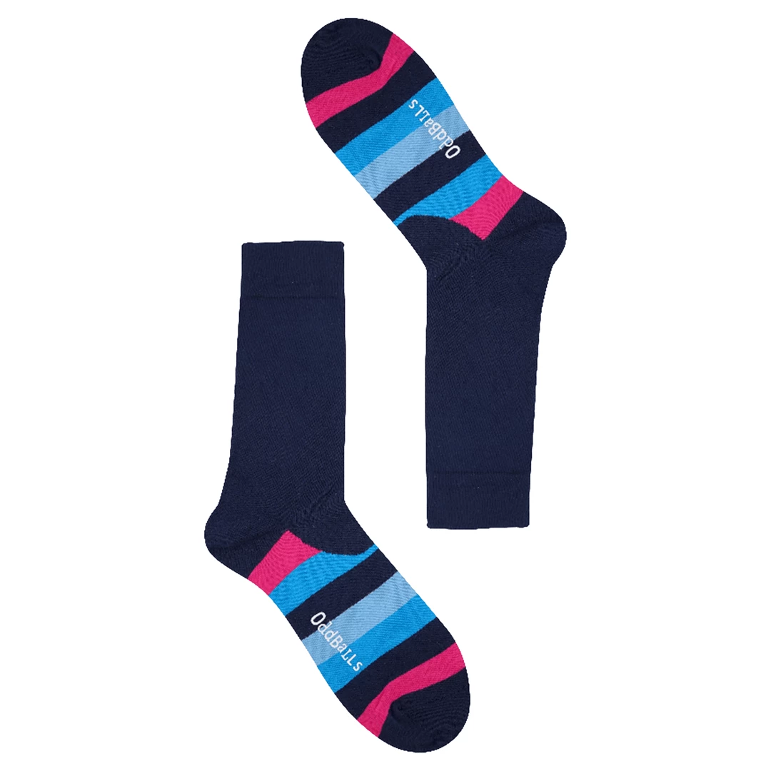 Hot Sale 🎉 OddBalls Hidden Blue Stripes - 🧦 Socks ⌛ 3 OddBalls Hidden Blue Stripes - Socks