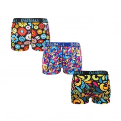 OddBalls Flowery Bundle - Ladies Boxers 3 Pack Bundle