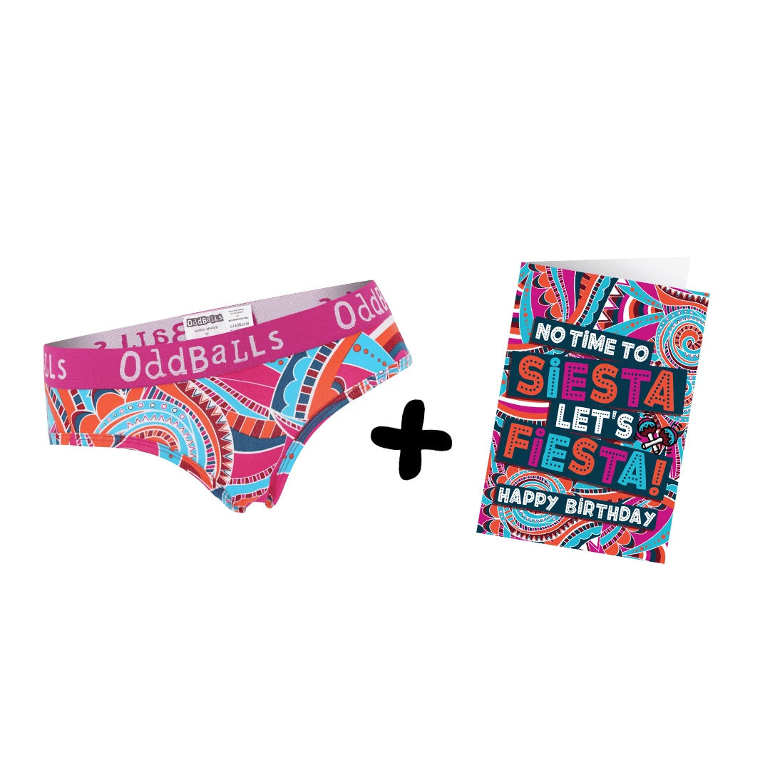 New 😍 OddBalls Fiesta - Ladies Briefs + Card Bundle Underwear & 🥳 Birthday Cards 🎉 3 OddBalls Fiesta - Ladies Briefs + Card Bundle Underwear & Birthday Cards