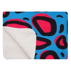 OddBalls Lazy Leopard - Luxury Sherpa Fleece Blanket