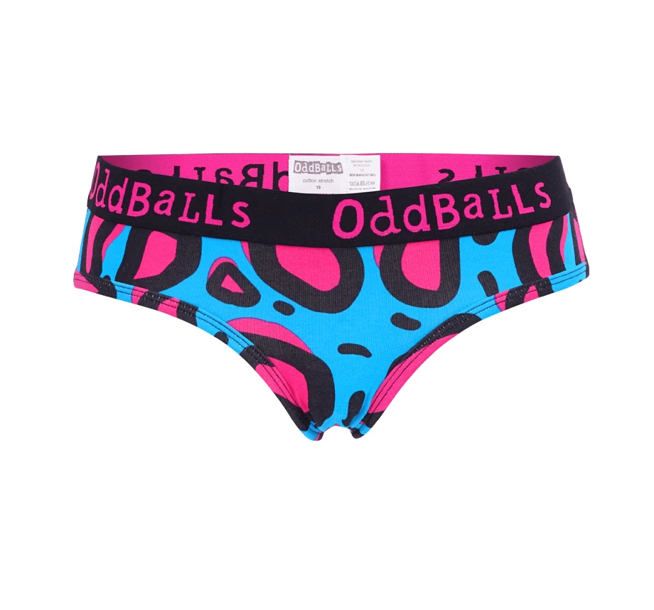 Budget 😀 OddBalls Lazy Leopard - Ladies Briefs ✔️ 3 OddBalls Lazy Leopard - Ladies Briefs