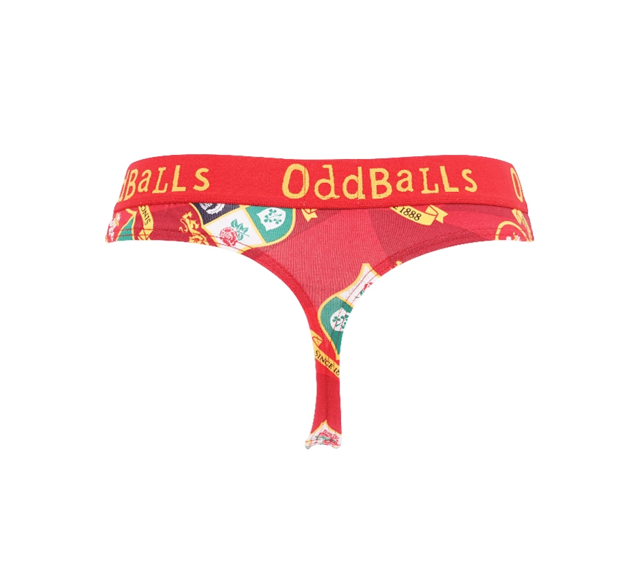 Buy 🔔 OddBalls British & Irish Lions - Red - Ladies Thong 🛒 3 OddBalls British & Irish Lions - Red - Ladies Thong