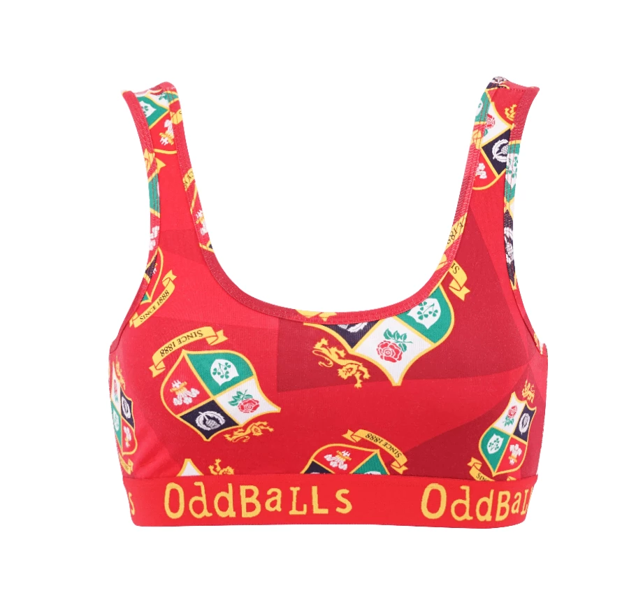 Cheap 🔥 OddBalls Bralettes British & Irish Lions - Red - Ladies Bralette 😀 3 OddBalls Bralettes British & Irish Lions - Red - Ladies Bralette