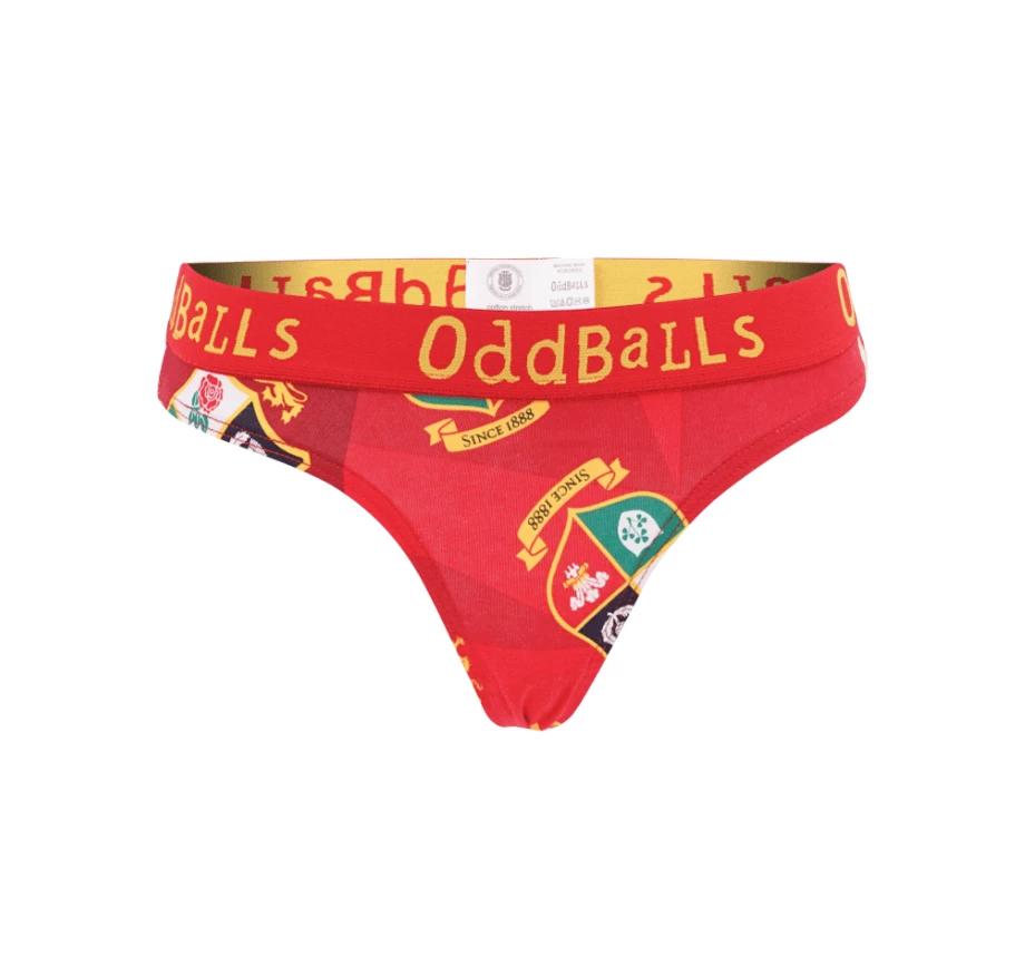Buy 🔔 OddBalls British & Irish Lions - Red - Ladies Thong 🛒 4 OddBalls British & Irish Lions - Red - Ladies Thong