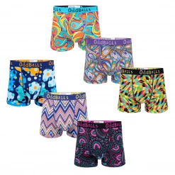 OddBalls Exclusive Bundle - Mens Boxer Shorts 6 Pack Bundle