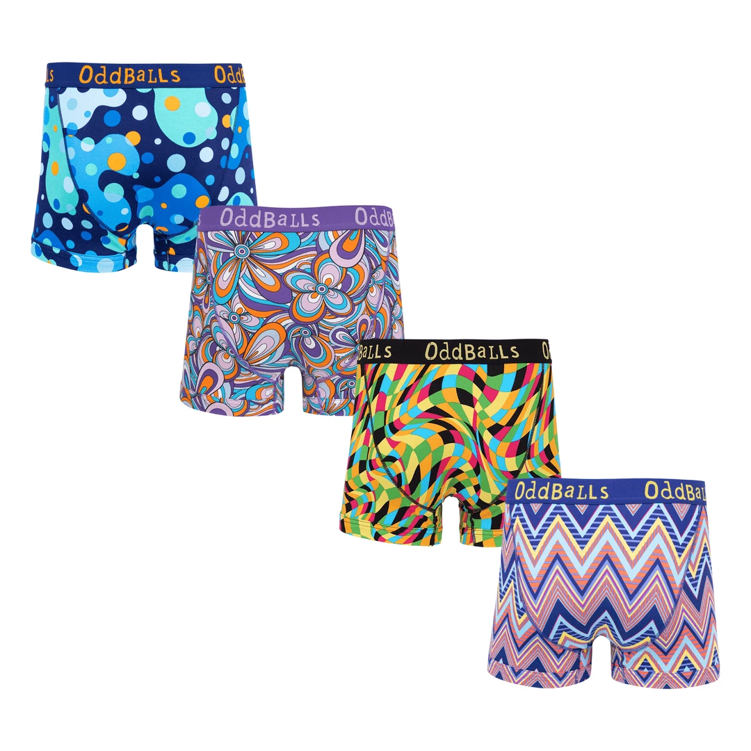 Best Pirce 🤩 OddBalls The Fresh Bundle - Mens Boxer Shorts 4 Pack Bundle 😀 4 OddBalls The Fresh Bundle - Mens Boxer Shorts 4 Pack Bundle