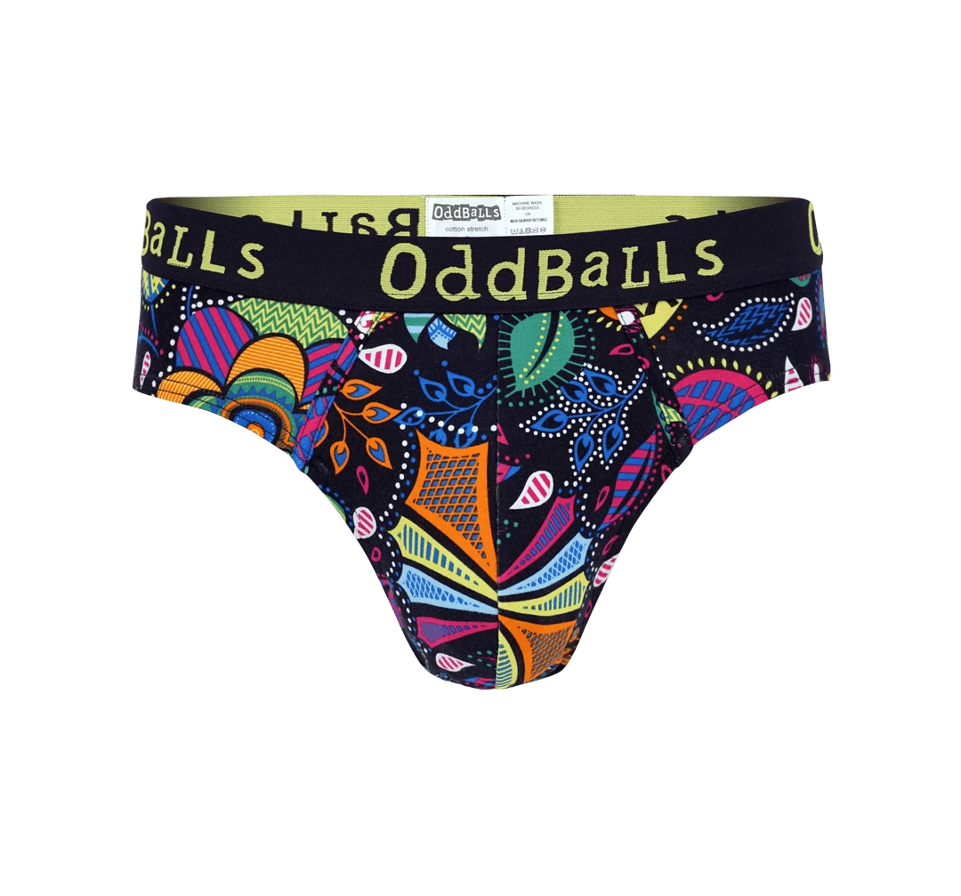 Deals 🥰 OddBalls Magic Garden - Mens Briefs 🔥 3 OddBalls Magic Garden - Mens Briefs