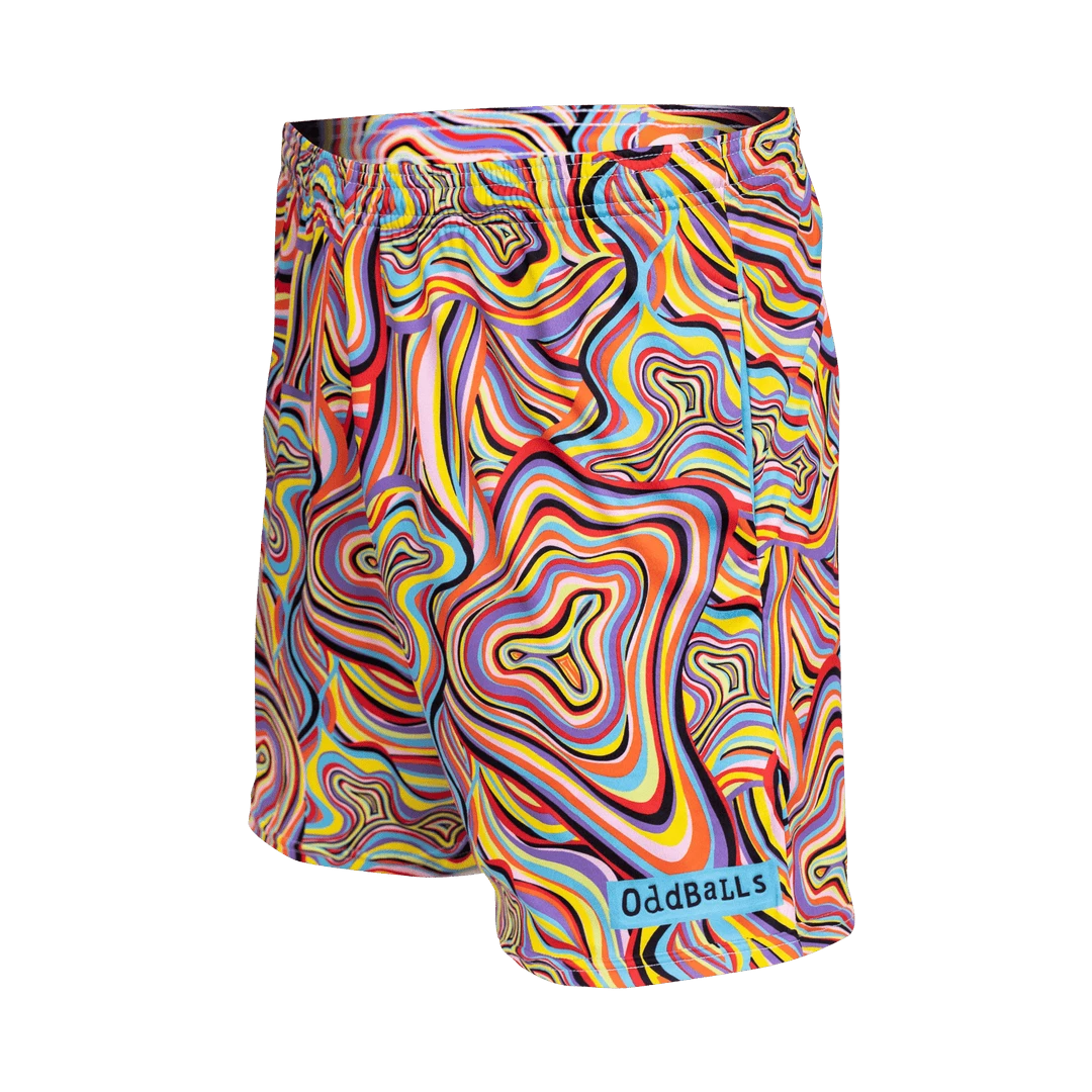 Budget ๐ OddBalls Marble - Adventurous - Mens Sport Shorts ๐ 3 OddBalls Marble - Adventurous - Mens Sport Shorts