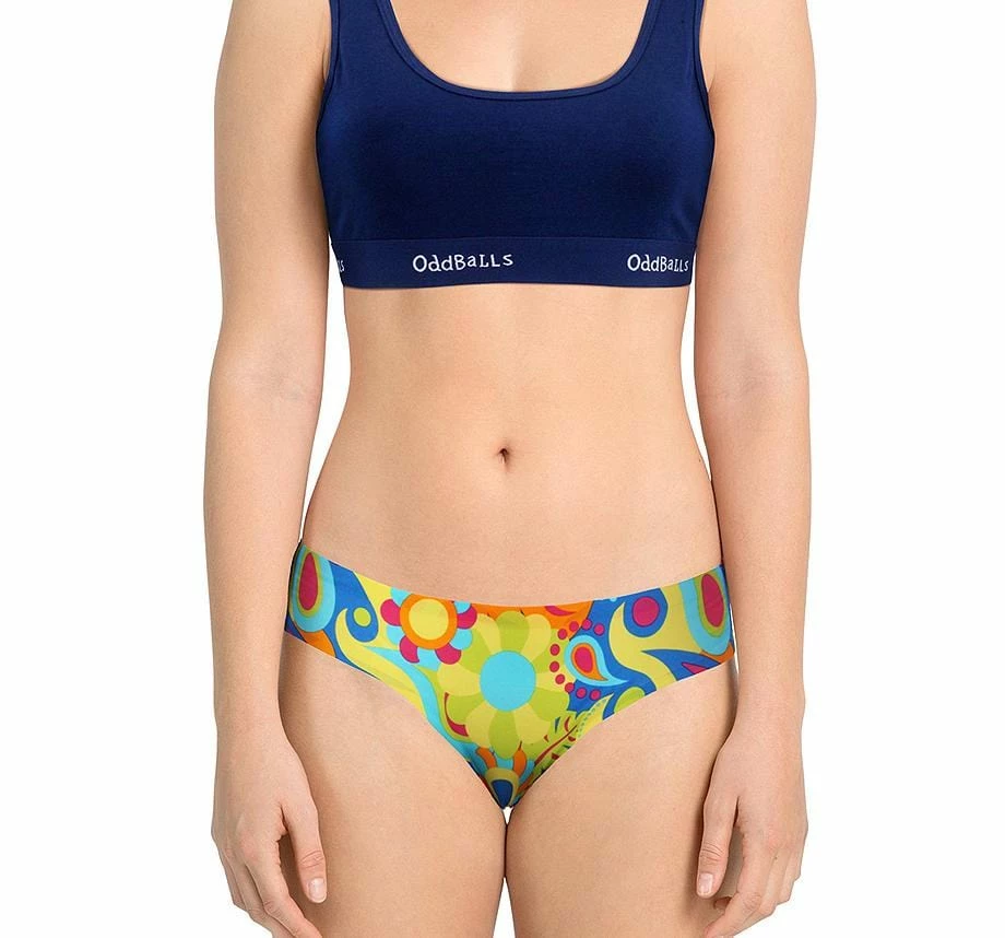Budget ๐งจ OddBalls Hippy Jungle - Teen ๐ง Girls Seamless Brazilian Briefs ๐คฉ 5 OddBalls Hippy Jungle - Teen Girls Seamless Brazilian Briefs