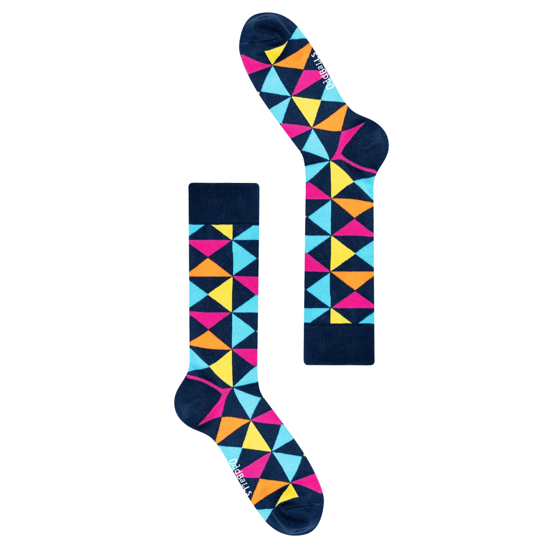Hot Sale ๐ OddBalls Multi Triangles - ๐งฆ Socks ๐ 3 OddBalls Multi Triangles - Socks
