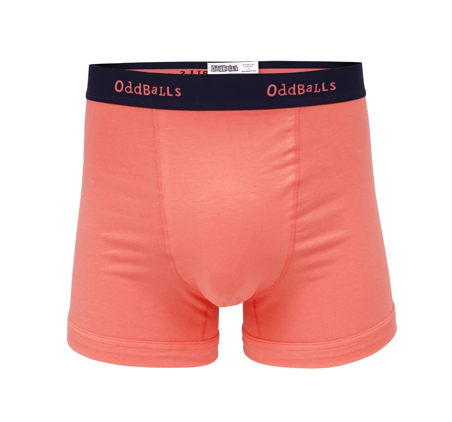Budget 😍 OddBalls Navy & Coral - Teen Boys Boxer Shorts 😉 3 OddBalls Navy & Coral - Teen Boys Boxer Shorts