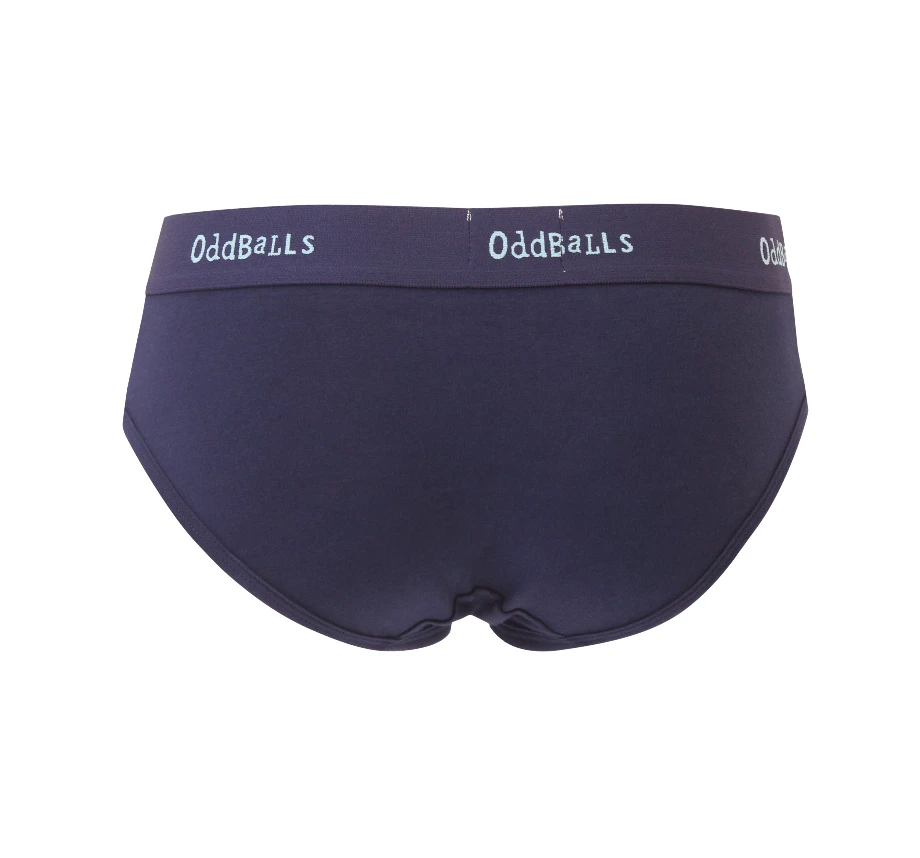 Flash Sale 🎁 OddBalls Navy & Mint - Ladies Briefs 🎁 4 OddBalls Navy & Mint - Ladies Briefs