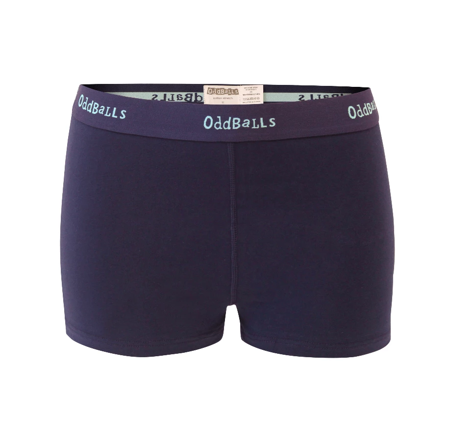Flash Sale ⌛ OddBalls Teen 👧 Girls Boxer Shorts Navy & Mint - Teen 👧 Girls Boxers ⭐ 3 OddBalls Teen Girls Boxer Shorts Navy & Mint - Teen Girls Boxers
