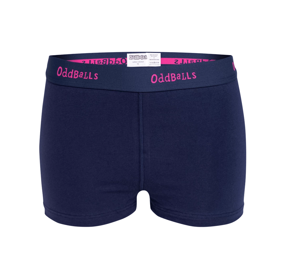 Promo ⌛ OddBalls Navy & Magenta - Ladies Boxers 😉 3 OddBalls Navy & Magenta - Ladies Boxers