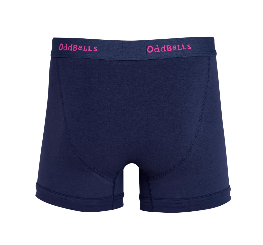 Best deal 🎁 OddBalls Navy & Magenta - Mens Boxer Shorts 🌟 4 OddBalls Navy & Magenta - Mens Boxer Shorts