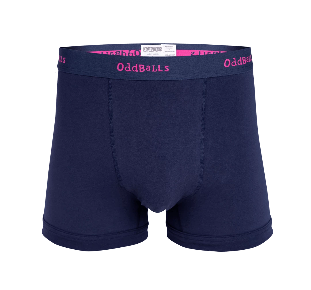 Best deal 🎁 OddBalls Navy & Magenta - Mens Boxer Shorts 🌟 3 OddBalls Navy & Magenta - Mens Boxer Shorts
