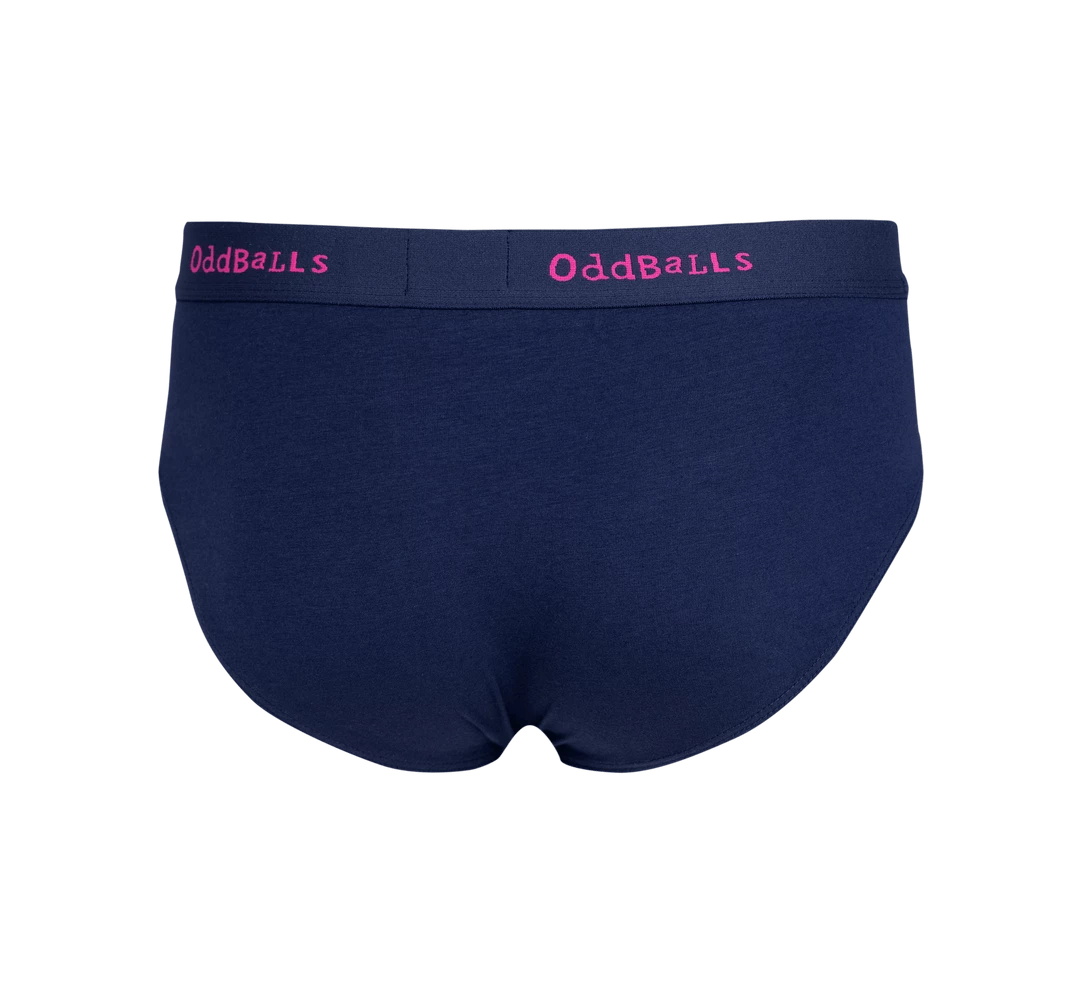 Promo 😀 OddBalls Navy & Magenta - Teen Boys Briefs 😀 4 OddBalls Navy & Magenta - Teen Boys Briefs