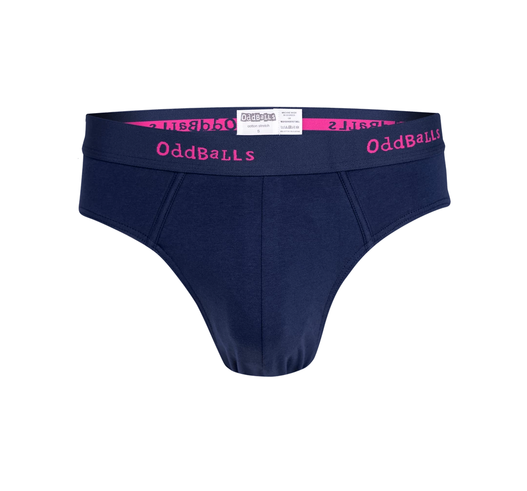 Promo 😀 OddBalls Navy & Magenta - Teen Boys Briefs 😀 3 OddBalls Navy & Magenta - Teen Boys Briefs