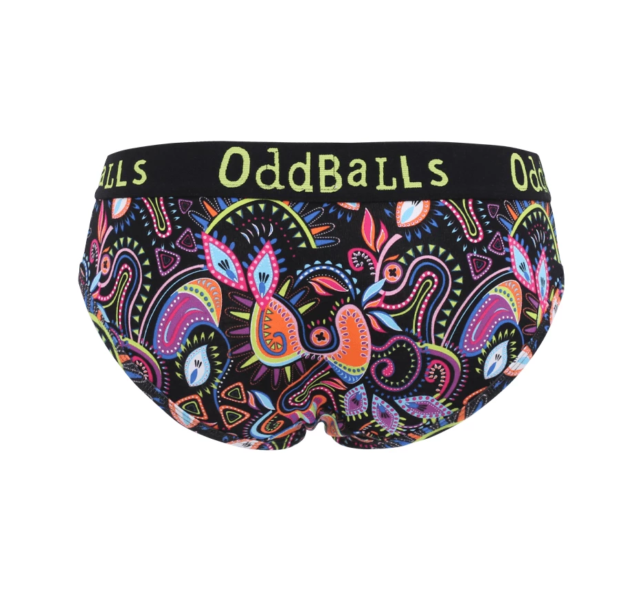 Deals 🔔 OddBalls Neon Rave - Ladies Briefs ✨ 4 OddBalls Neon Rave - Ladies Briefs