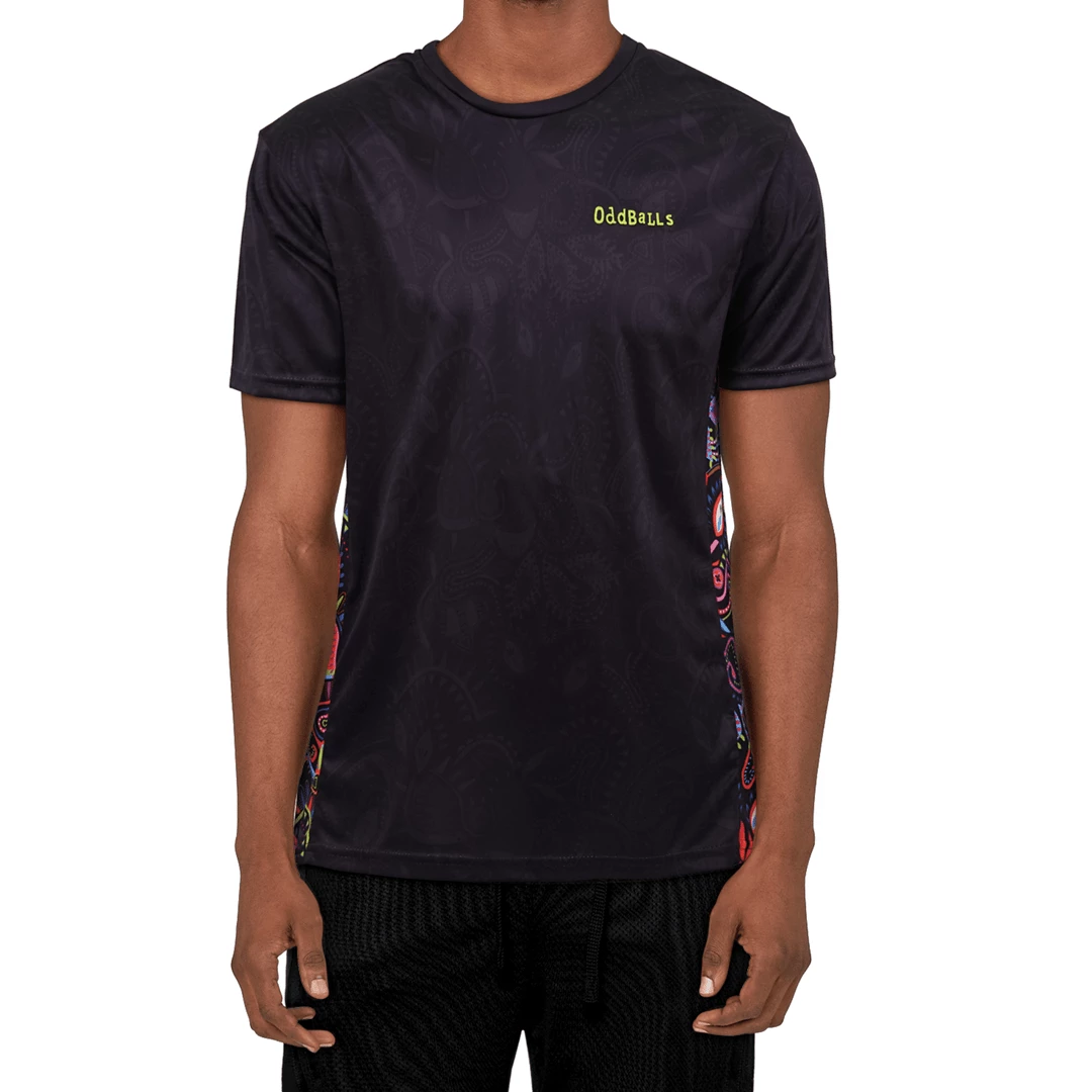 Wholesale 🌟 OddBalls Neon Rave - Tech Fit - Mens Training T-Shirt 🔥 4 OddBalls Neon Rave - Tech Fit - Mens Training T-Shirt