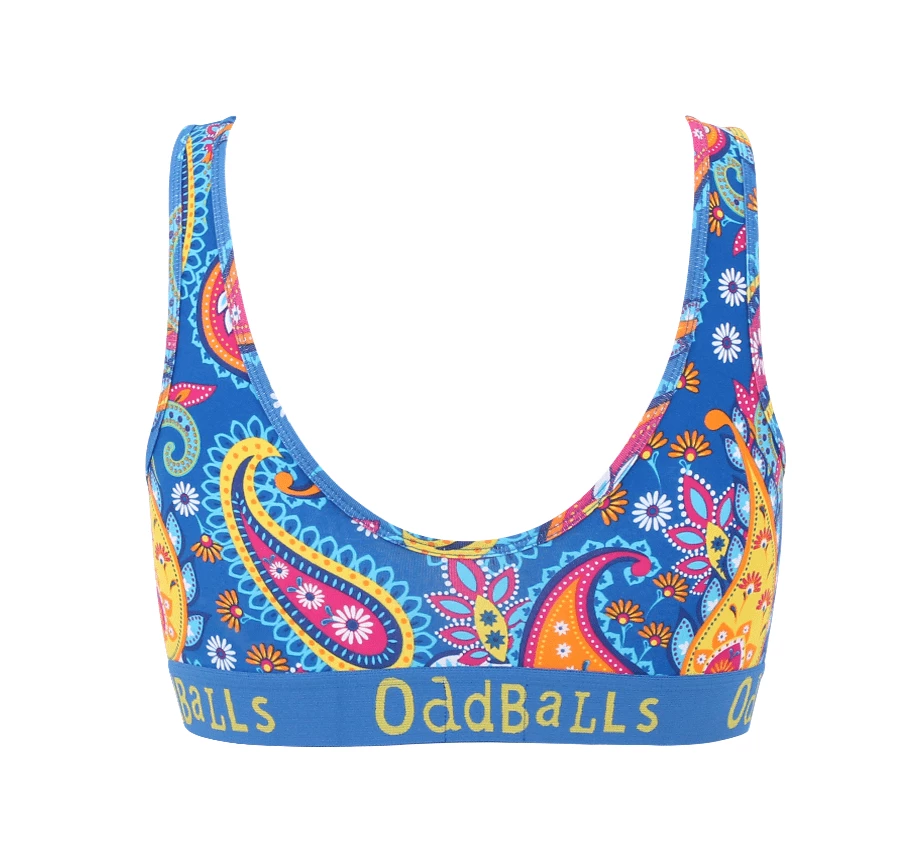 Flash Sale ❤️ OddBalls Teen 👧 Girls Bralettes Paisley - Teen 👧 Girls Bralette 🥰 4 OddBalls Teen Girls Bralettes Paisley - Teen Girls Bralette