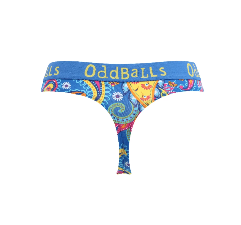Buy 👍 OddBalls Paisley - Ladies 🩴 Thongs 💯 3 OddBalls Paisley - Ladies Thongs