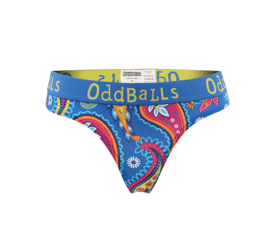 Buy 👍 OddBalls Paisley - Ladies 🩴 Thongs 💯 4 OddBalls Paisley - Ladies Thongs