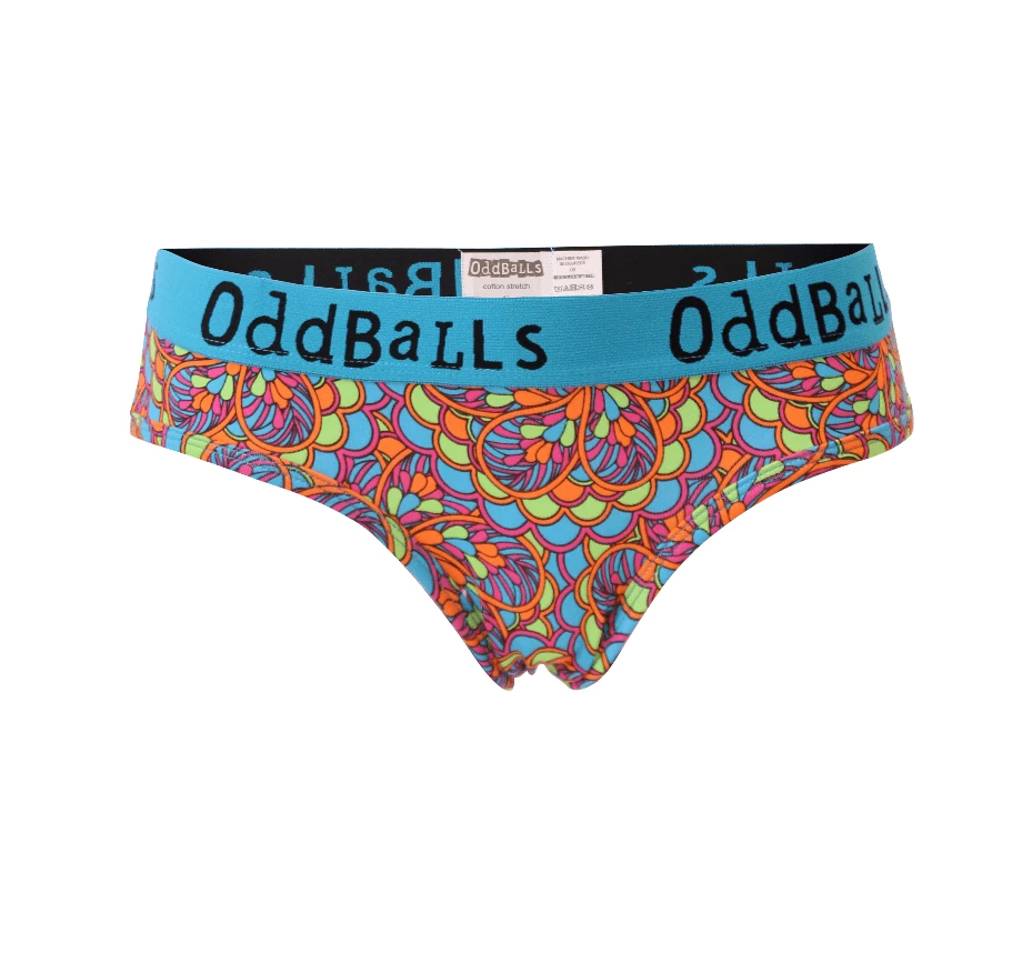Deals 🥰 OddBalls Peacock - Ladies Briefs 🎉 3 OddBalls Peacock - Ladies Briefs