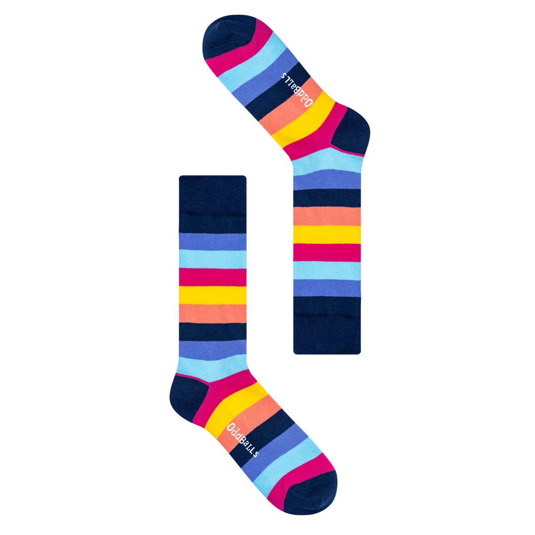 Best Pirce ❤️ OddBalls Pink Stripes - 🧦 Socks ⭐ 3 OddBalls Pink Stripes - Socks