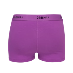 OddBalls Purple & Black - Teen Girls Boxers
