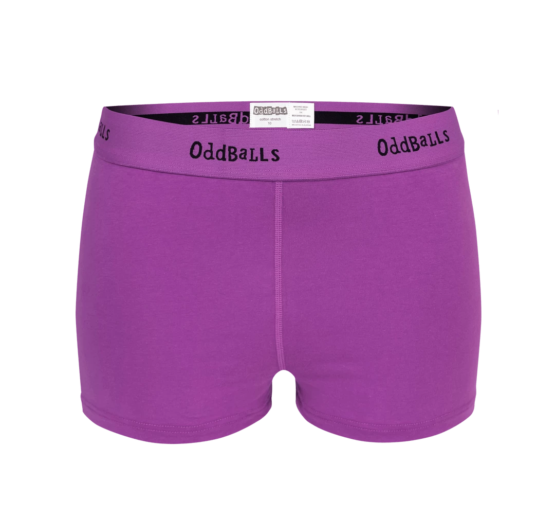 Budget 👍 OddBalls Purple & Black - Ladies Boxers 🤩 3 OddBalls Purple & Black - Ladies Boxers