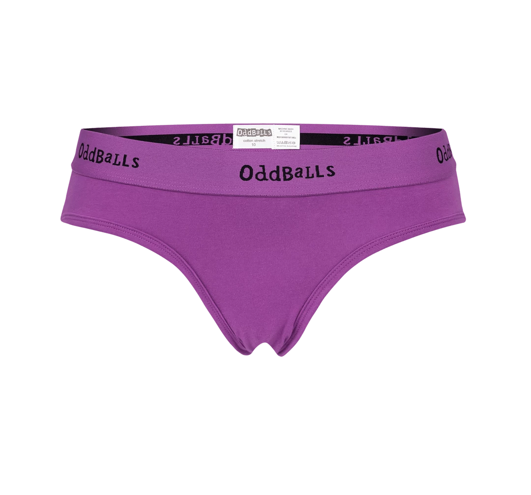 Discount 🌟 OddBalls Purple & Black - Ladies Briefs ✔️ 3 OddBalls Purple & Black - Ladies Briefs
