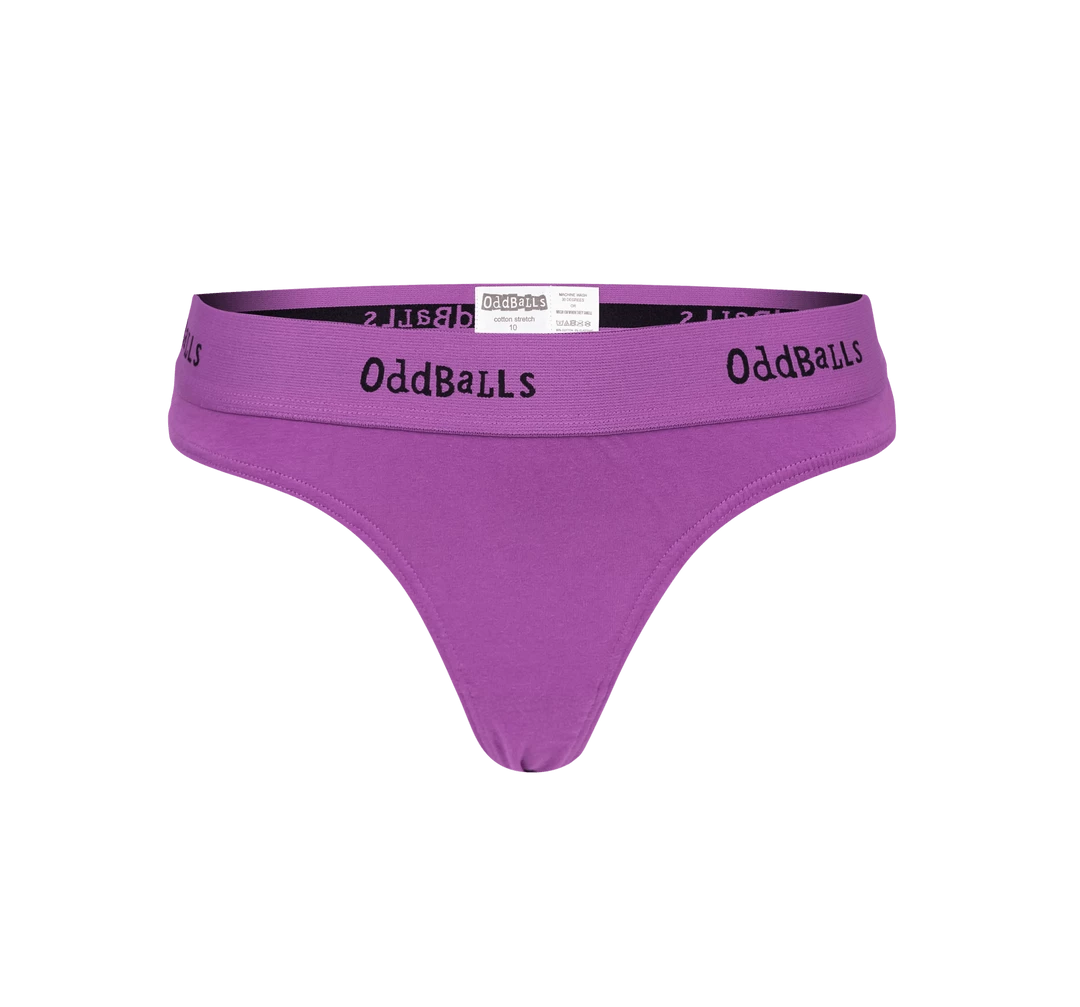 Buy 🥰 OddBalls Purple & Black - Ladies Thong 🔥 4 OddBalls Purple & Black - Ladies Thong