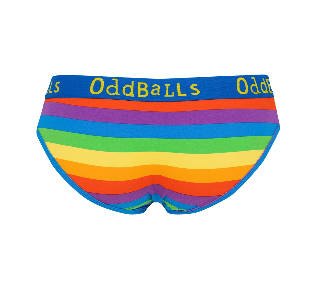 New 👍 OddBalls Rainbow - Teen 👧 Girls Briefs 😀 4 OddBalls Rainbow - Teen Girls Briefs