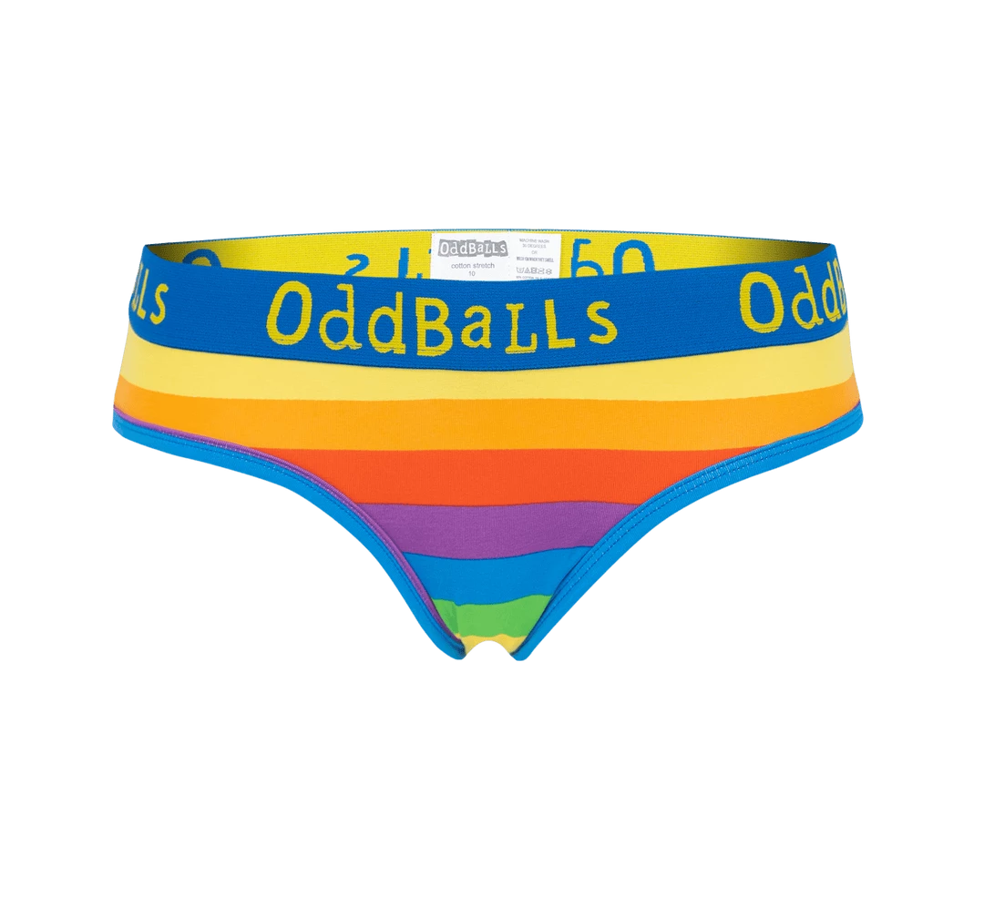 New 👍 OddBalls Rainbow - Teen 👧 Girls Briefs 😀 3 OddBalls Rainbow - Teen Girls Briefs
