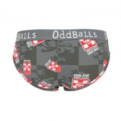 OddBalls Teen Girls Briefs England Rugby League Grey - Teen Girls Brief
