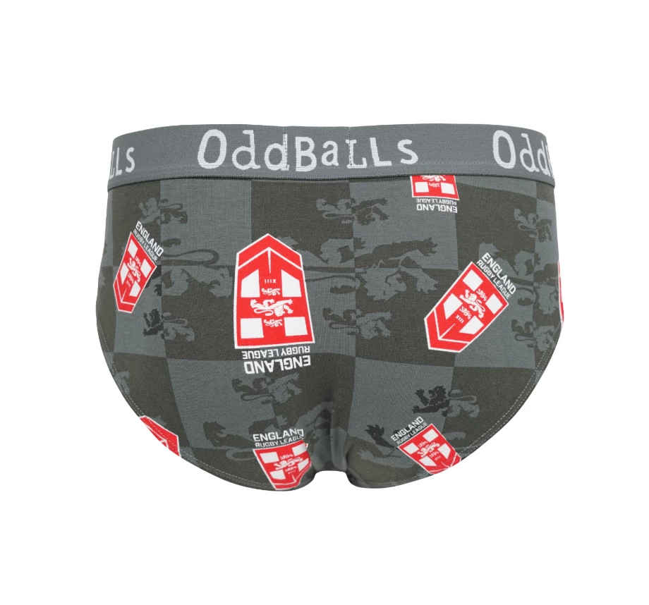 Budget ❤️ OddBalls England Rugby League Grey - Teen Boys Briefs 🛒 4 OddBalls England Rugby League Grey - Teen Boys Briefs