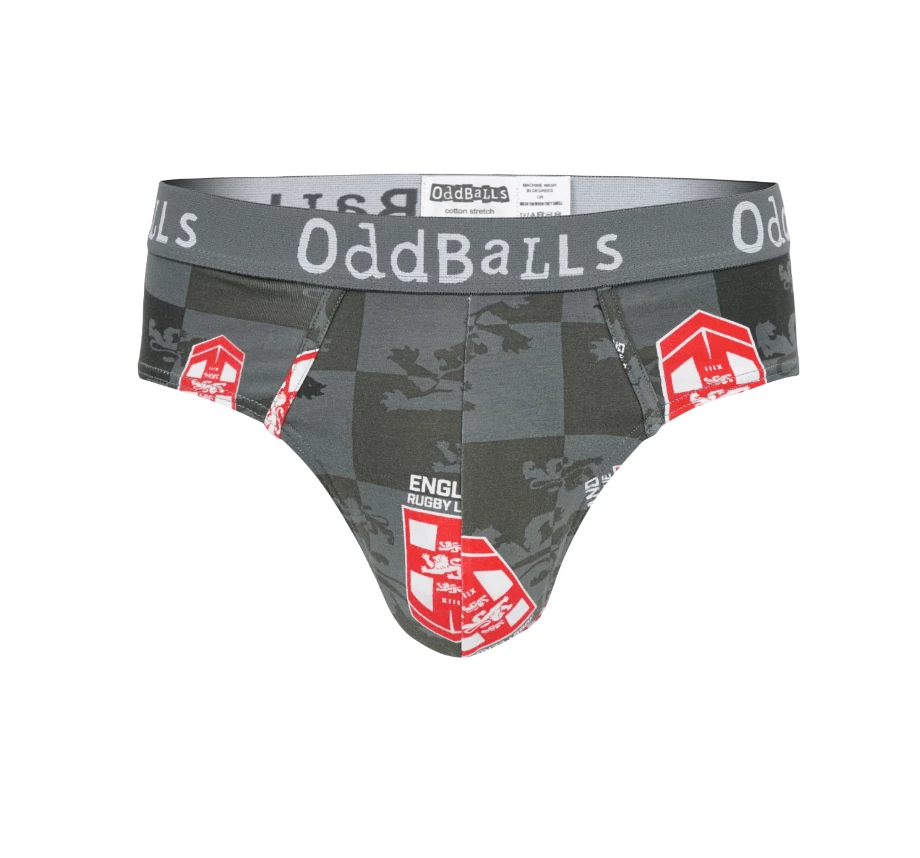 Budget ❤️ OddBalls England Rugby League Grey - Teen Boys Briefs 🛒 3 OddBalls England Rugby League Grey - Teen Boys Briefs
