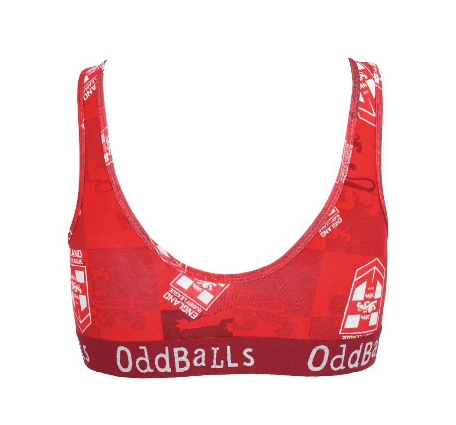 Discount 😍 OddBalls England Rugby League Red - Ladies Bralette Bralettes ⌛ 4 OddBalls England Rugby League Red - Ladies Bralette Bralettes
