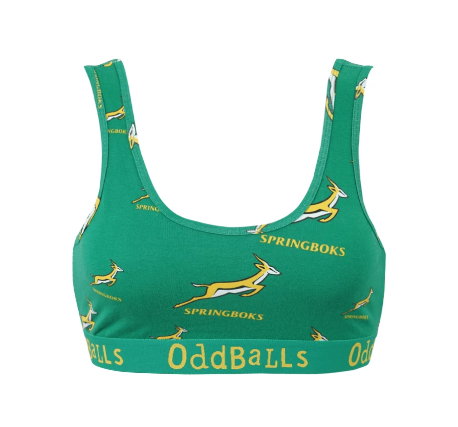 Wholesale 🤩 OddBalls Bralettes SA Rugby - Ladies Bralette ❤️ 3 OddBalls Bralettes SA Rugby - Ladies Bralette