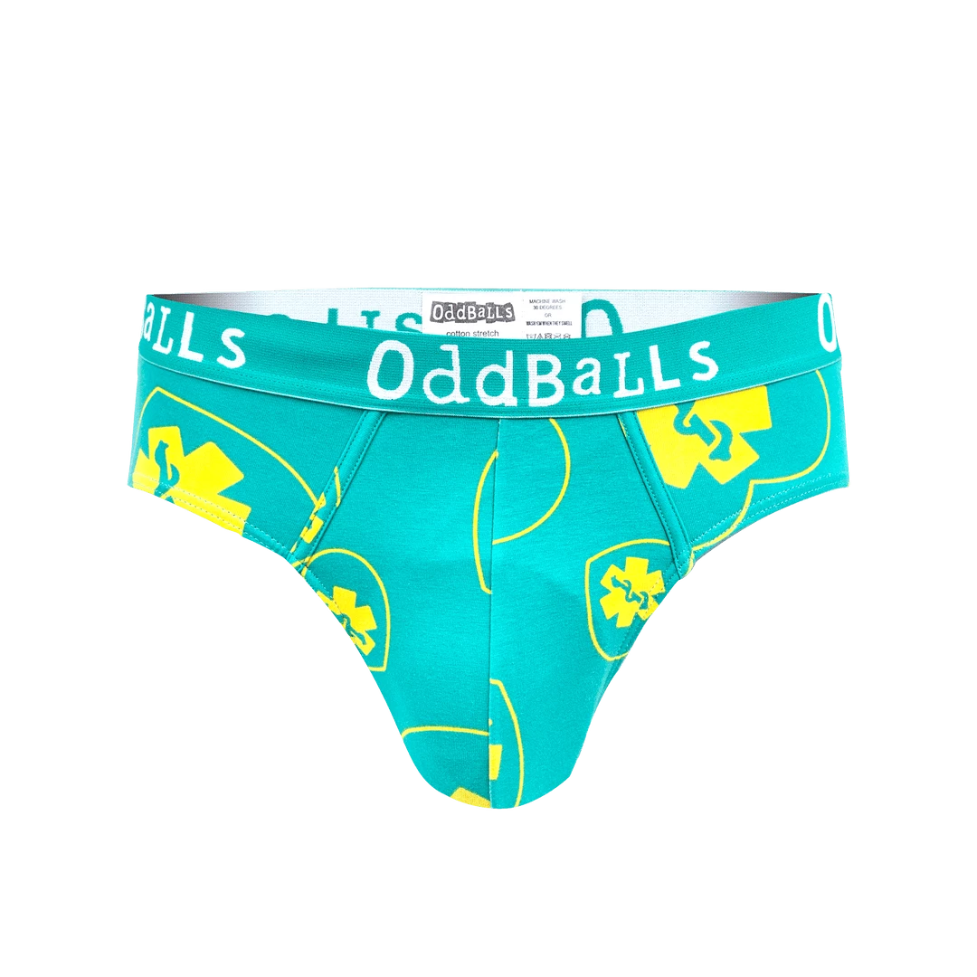 Best Pirce ๐ OddBalls The Ambulance Staff Charity - Mens Briefs ๐ 3 OddBalls The Ambulance Staff Charity - Mens Briefs