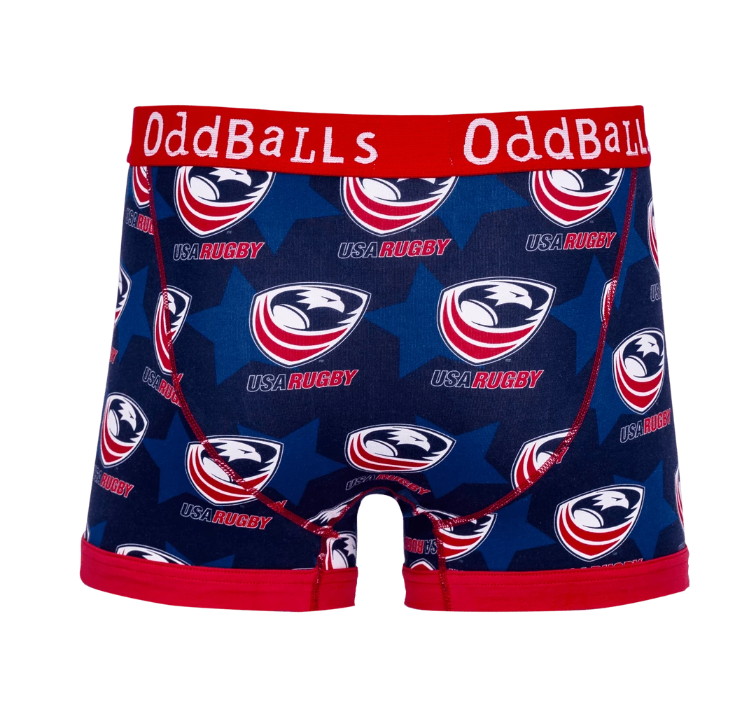 Discount ๐งจ OddBalls USA Rugby - Mens Boxer Shorts โค๏ธ 4 OddBalls USA Rugby - Mens Boxer Shorts