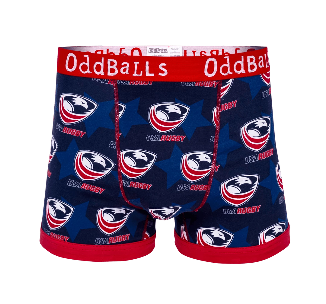 Best Pirce 🥰 OddBalls USA Rugby - Teen Boys Boxer Shorts 🎁 3 OddBalls USA Rugby - Teen Boys Boxer Shorts