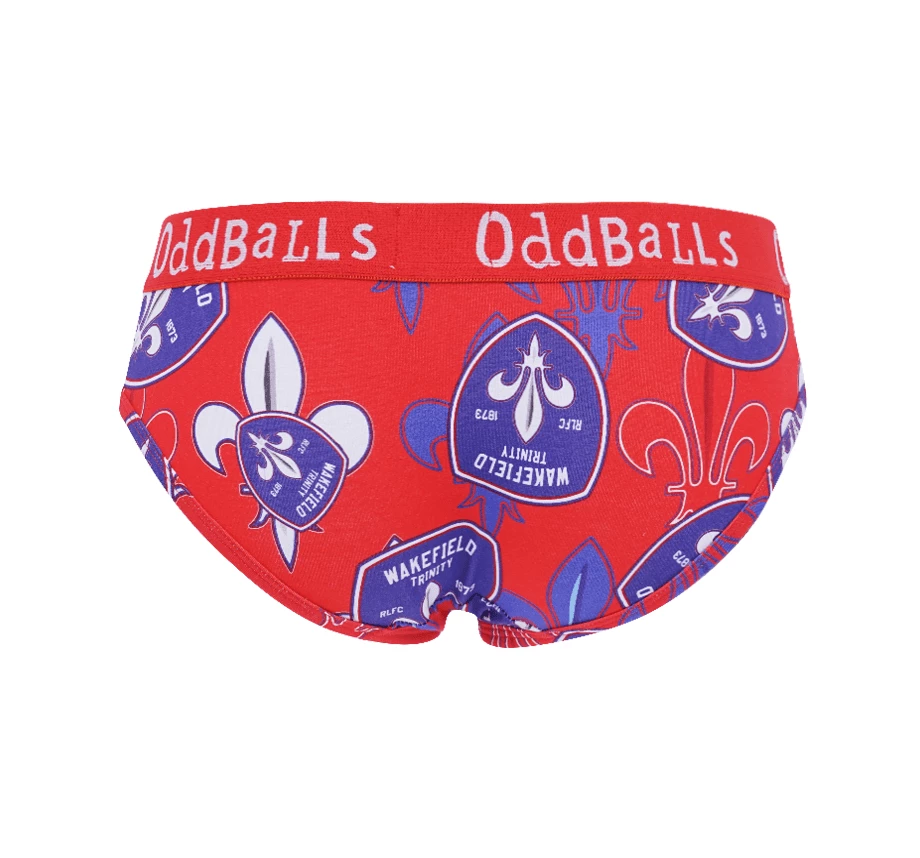 Flash Sale โญ OddBalls Wakefield Trinity - Red - Teen ๐ง Girls Briefs ๐งจ 4 OddBalls Wakefield Trinity - Red - Teen Girls Briefs