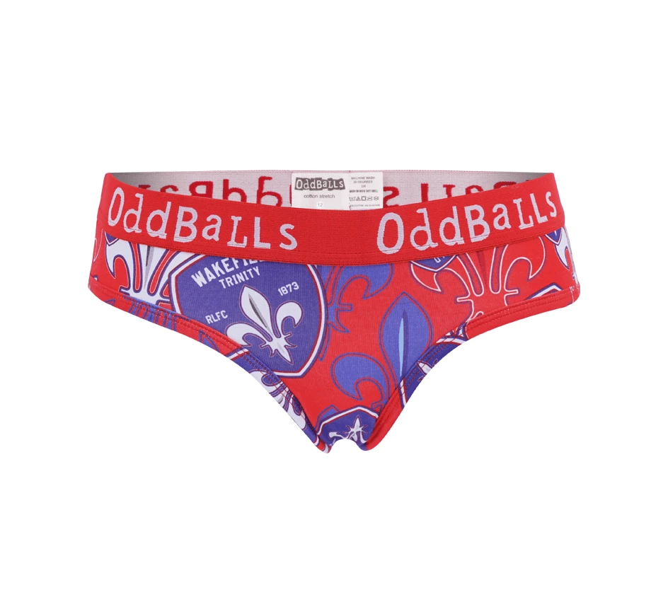 Flash Sale โญ OddBalls Wakefield Trinity - Red - Teen ๐ง Girls Briefs ๐งจ 3 OddBalls Wakefield Trinity - Red - Teen Girls Briefs