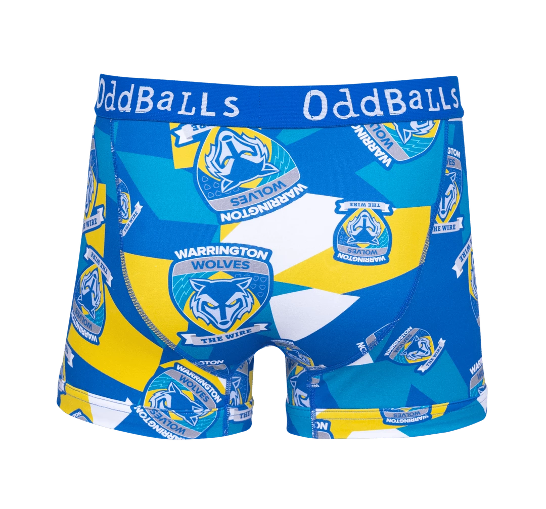 Outlet ✨ OddBalls Warrington Wolves - Mens Boxer Shorts ⭐ 4 OddBalls Warrington Wolves - Mens Boxer Shorts