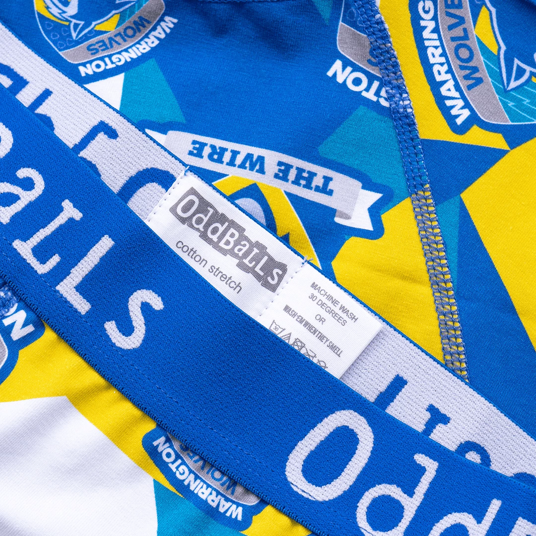 Outlet ✨ OddBalls Warrington Wolves - Mens Boxer Shorts ⭐ 5 OddBalls Warrington Wolves - Mens Boxer Shorts