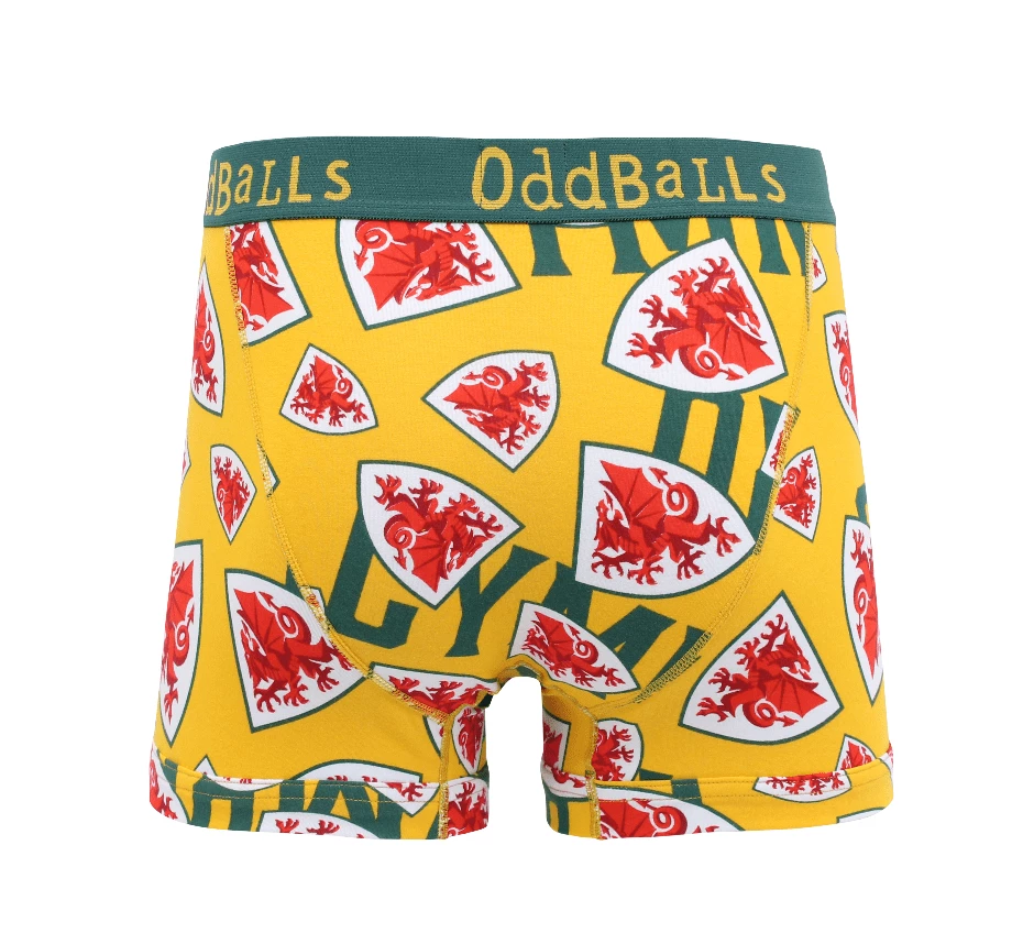 Best deal ๐งจ OddBalls FA Wales Yellow - Mens Boxer Shorts ๐ 4 OddBalls FA Wales Yellow - Mens Boxer Shorts