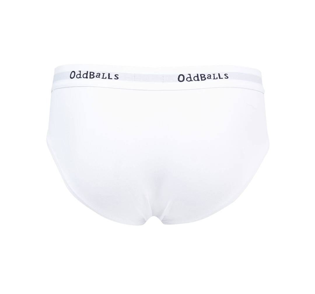 Best deal ⭐ OddBalls White & Black - Mens Briefs ✨ 4 OddBalls White & Black - Mens Briefs